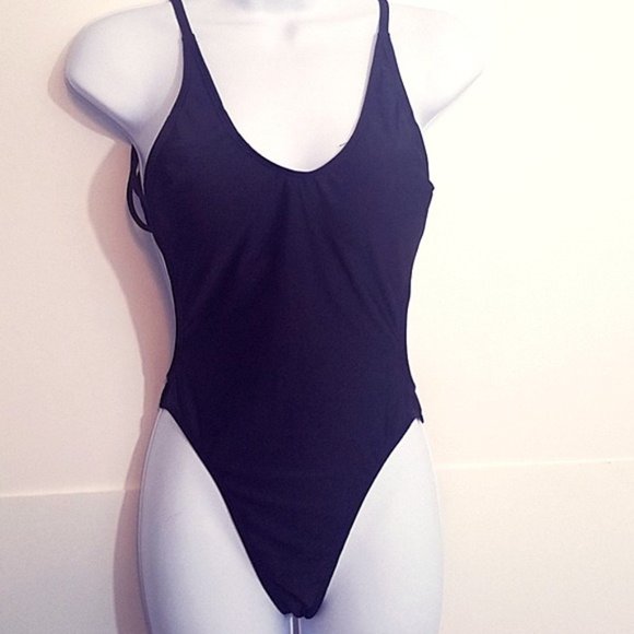 Other - Sexy Black Swimsuit with String Tie Back